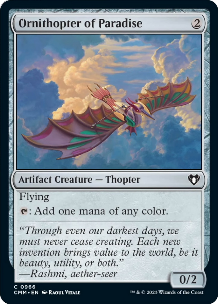 Ornithopter of Paradise [Commander Masters] | Exor Games Bridgewater