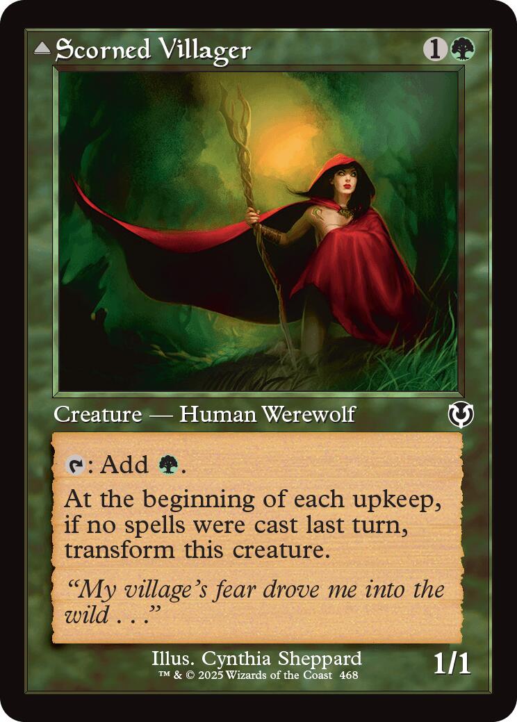 Scorned Villager // Scrounged Scythe (Retro Frame) [Innistrad Remastered] | Exor Games Bridgewater