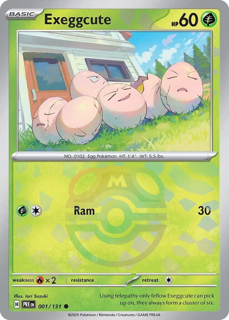 Exeggcute (001/131) (Master Ball Pattern) [Scarlet & Violet: Prismatic Evolutions] | Exor Games Bridgewater