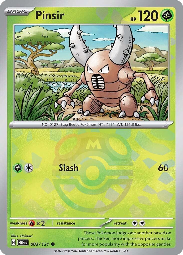 Pinsir (003/131) (Master Ball Pattern) [Scarlet & Violet: Prismatic Evolutions] | Exor Games Bridgewater