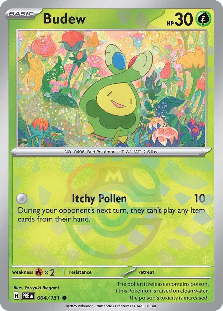 Budew (004/131) (Master Ball Pattern) [Scarlet & Violet: Prismatic Evolutions] | Exor Games Bridgewater