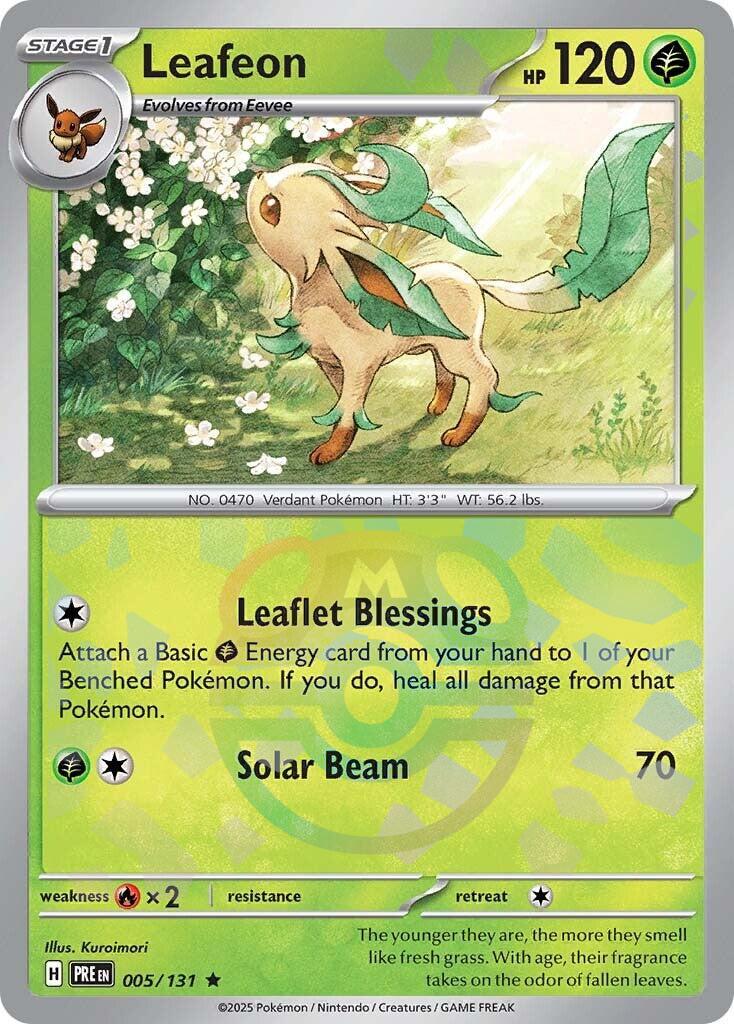 Leafeon (005/131) (Master Ball Pattern) [Scarlet & Violet: Prismatic Evolutions] | Exor Games Bridgewater