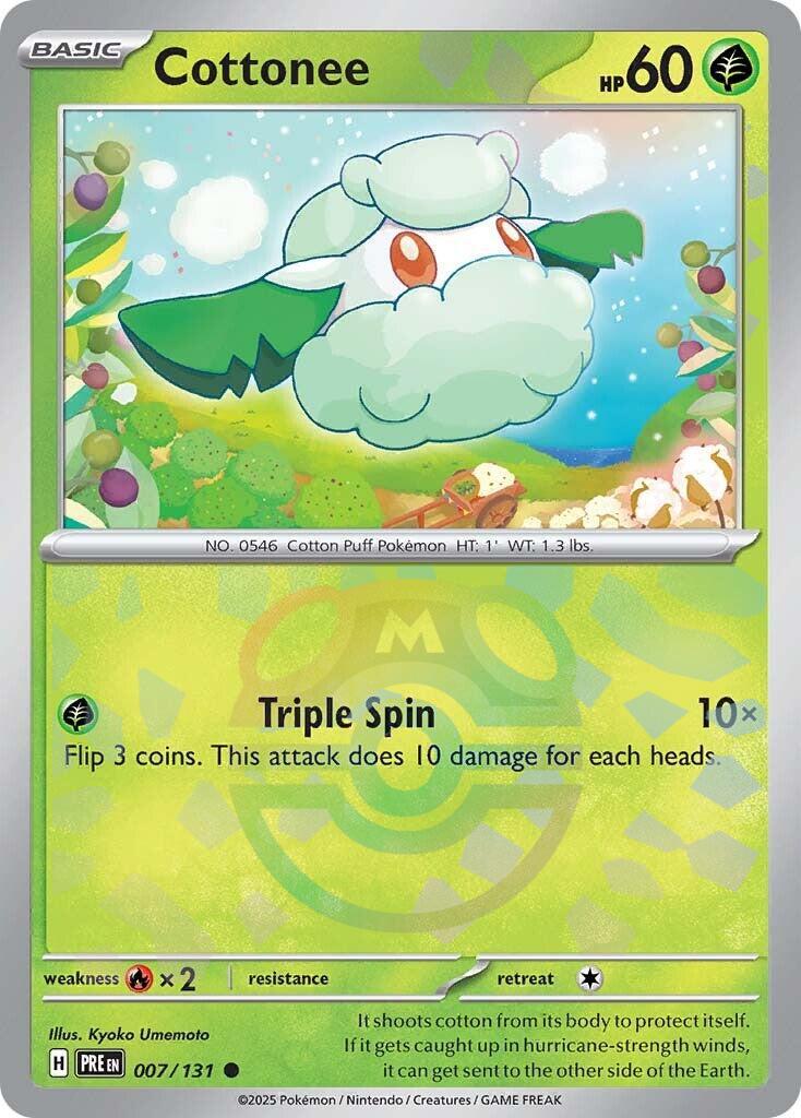 Cottonee (007/131) (Master Ball Pattern) [Scarlet & Violet: Prismatic Evolutions] | Exor Games Bridgewater