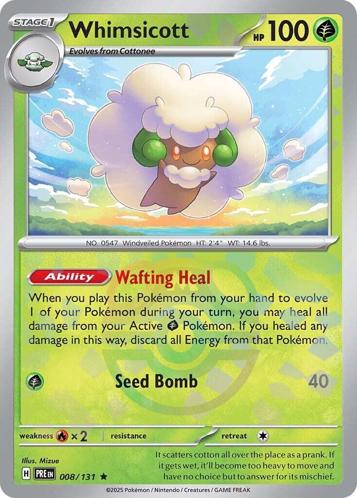 Whimsicott (008/131) (Master Ball Pattern) [Scarlet & Violet: Prismatic Evolutions] | Exor Games Bridgewater