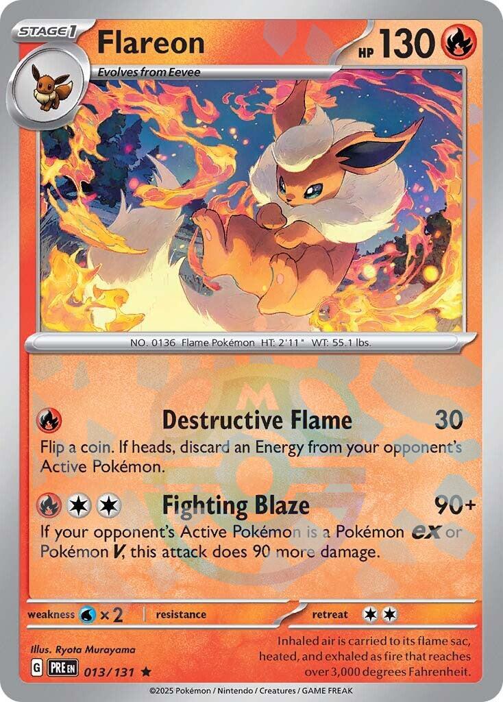 Flareon (013/131) (Master Ball Pattern) [Scarlet & Violet: Prismatic Evolutions] | Exor Games Bridgewater