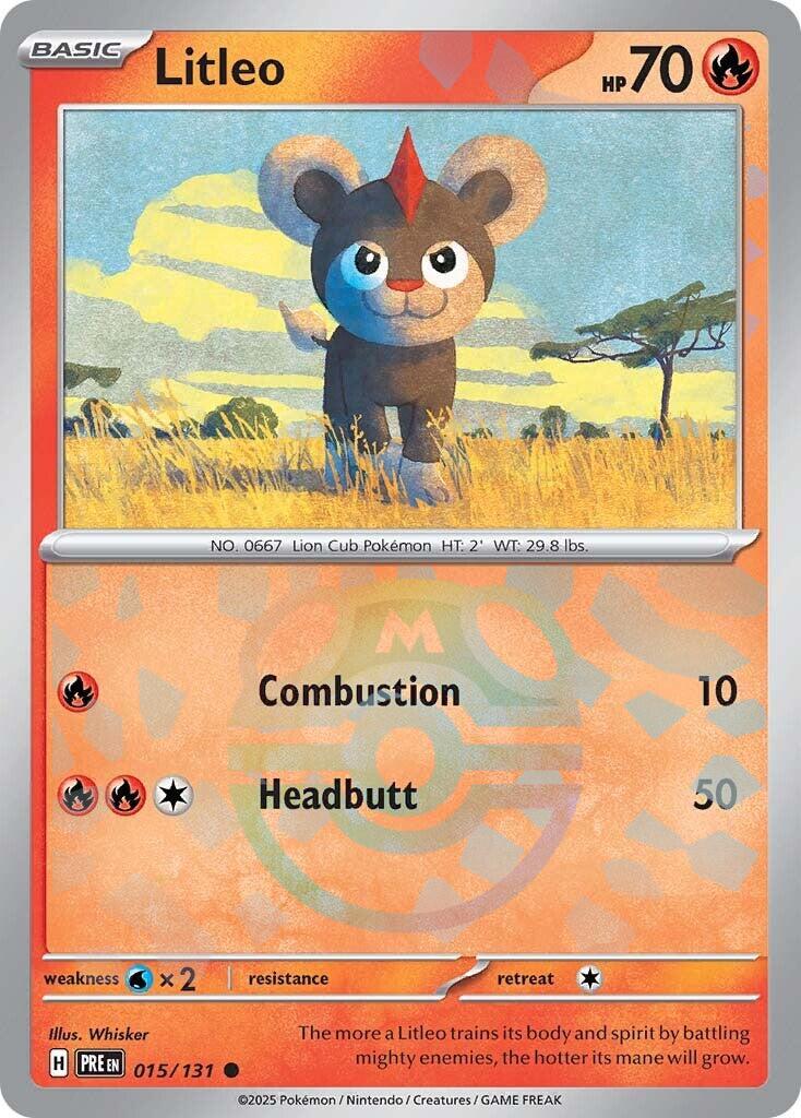 Litleo (015/131) (Master Ball Pattern) [Scarlet & Violet: Prismatic Evolutions] | Exor Games Bridgewater