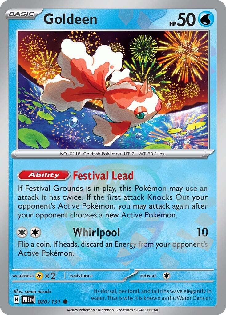 Goldeen (020/131) (Master Ball Pattern) [Scarlet & Violet: Prismatic Evolutions] | Exor Games Bridgewater