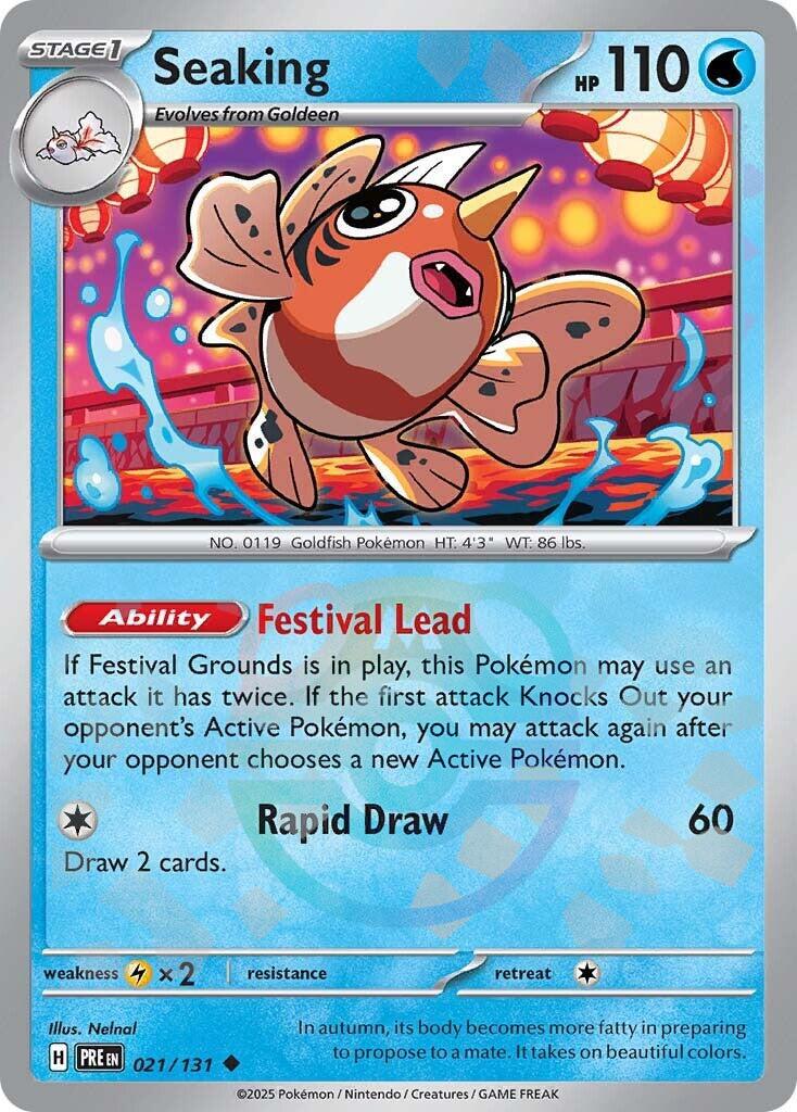 Seaking (021/131) (Master Ball Pattern) [Scarlet & Violet: Prismatic Evolutions] | Exor Games Bridgewater