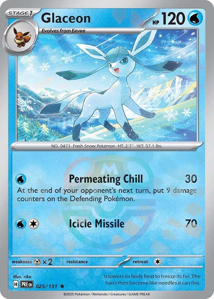 Glaceon (025/131) (Master Ball Pattern) [Scarlet & Violet: Prismatic Evolutions] | Exor Games Bridgewater