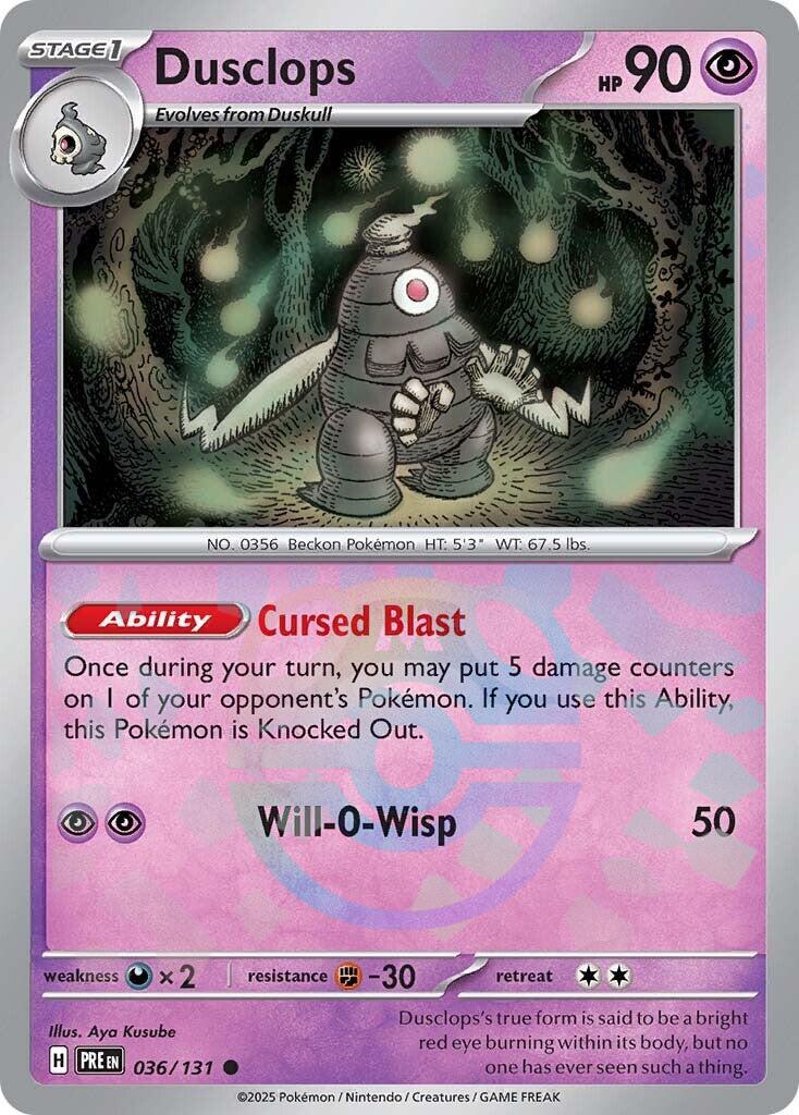 Dusclops (036/131) (Master Ball Pattern) [Scarlet & Violet: Prismatic Evolutions] | Exor Games Bridgewater
