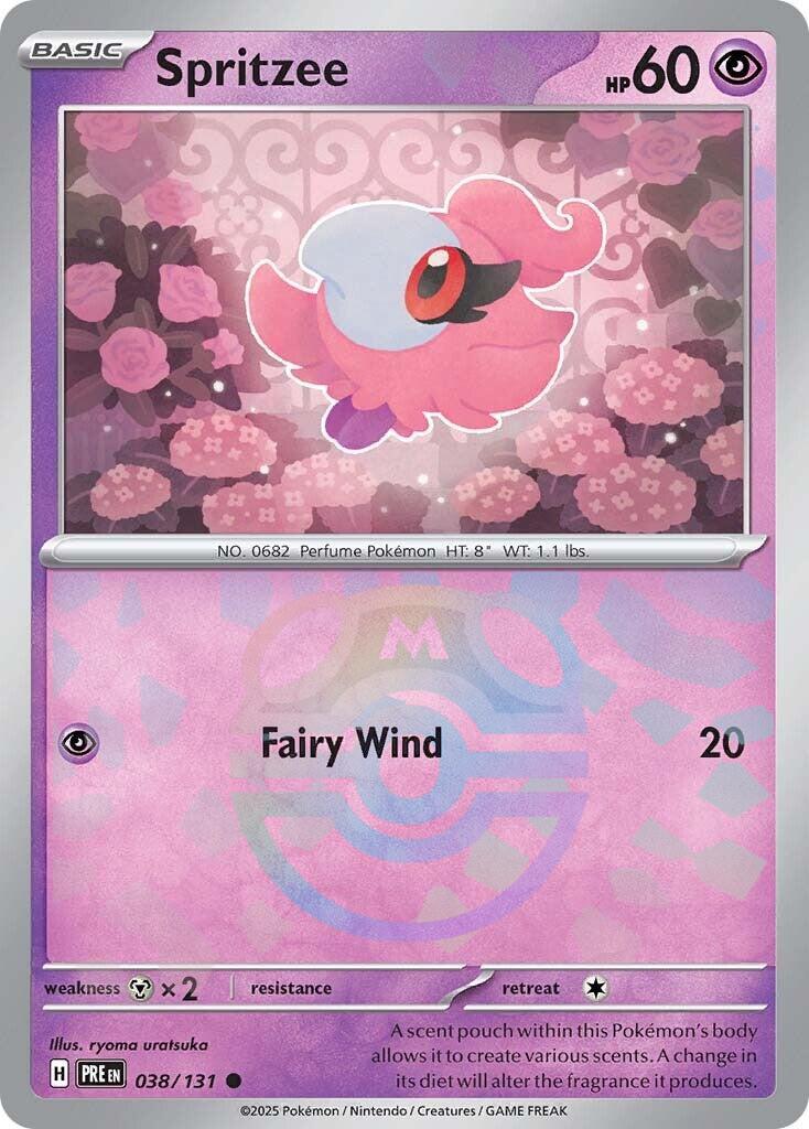 Spritzee (038/131) (Master Ball Pattern) [Scarlet & Violet: Prismatic Evolutions] | Exor Games Bridgewater
