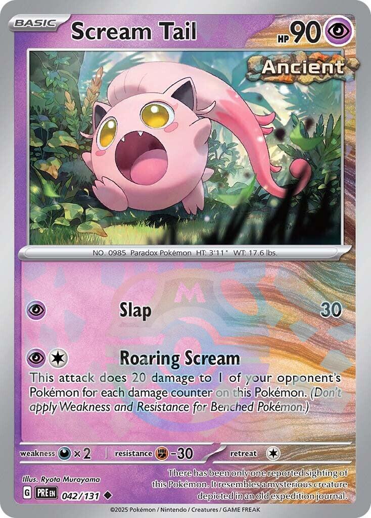 Scream Tail (042/131) (Master Ball Pattern) [Scarlet & Violet: Prismatic Evolutions] | Exor Games Bridgewater