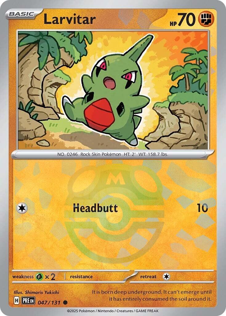 Larvitar (047/131) (Master Ball Pattern) [Scarlet & Violet: Prismatic Evolutions] | Exor Games Bridgewater