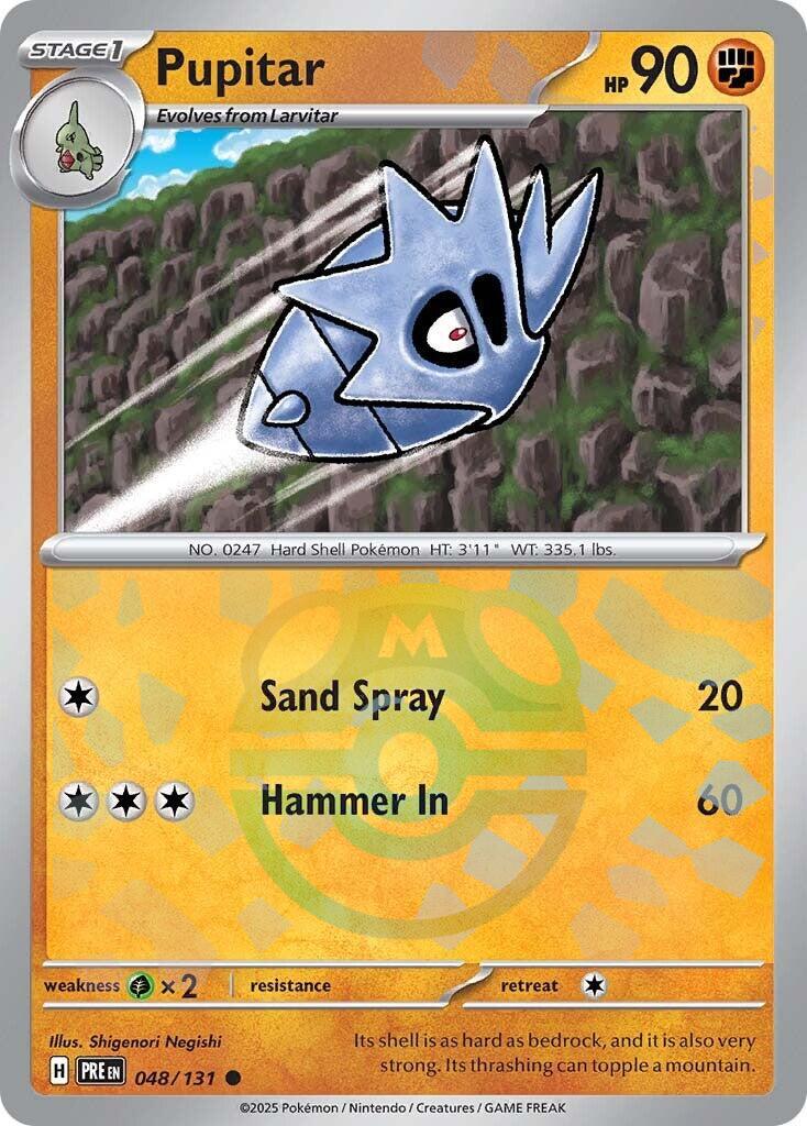 Pupitar (048/131) (Master Ball Pattern) [Scarlet & Violet: Prismatic Evolutions] | Exor Games Bridgewater
