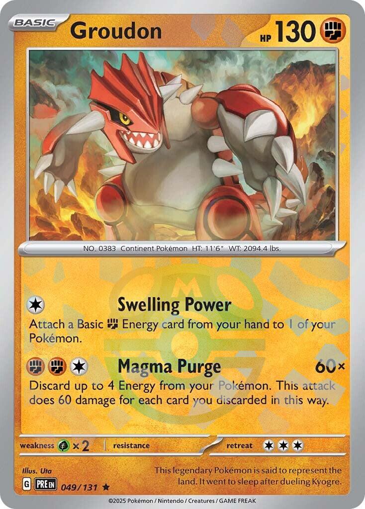 Groudon (049/131) (Master Ball Pattern) [Scarlet & Violet: Prismatic Evolutions] | Exor Games Bridgewater