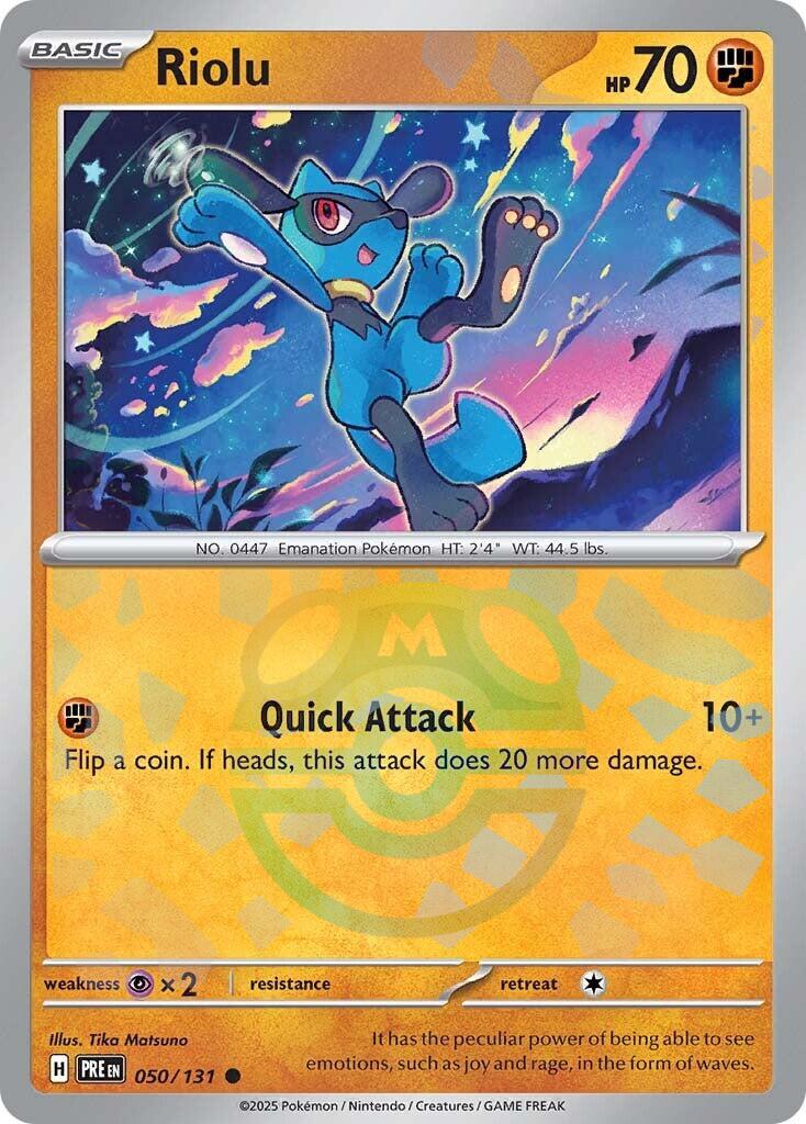 Riolu (050/131) (Master Ball Pattern) [Scarlet & Violet: Prismatic Evolutions] | Exor Games Bridgewater