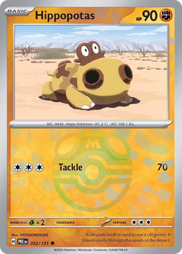 Hippopotas (052/131) (Master Ball Pattern) [Scarlet & Violet: Prismatic Evolutions] | Exor Games Bridgewater