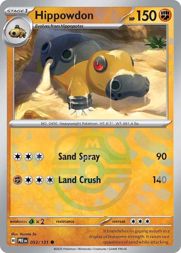 Hippowdon (053/131) (Master Ball Pattern) [Scarlet & Violet: Prismatic Evolutions] | Exor Games Bridgewater