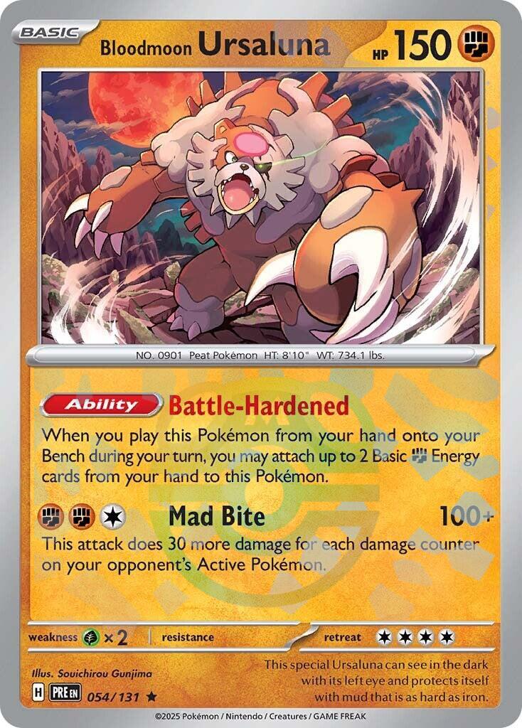 Bloodmoon Ursaluna (054/131) (Master Ball Pattern) [Scarlet & Violet: Prismatic Evolutions] | Exor Games Bridgewater