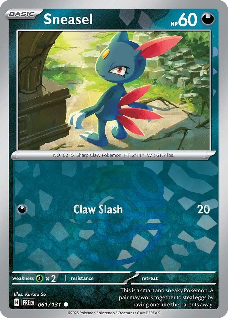 Sneasel (061/131) (Master Ball Pattern) [Scarlet & Violet: Prismatic Evolutions] | Exor Games Bridgewater