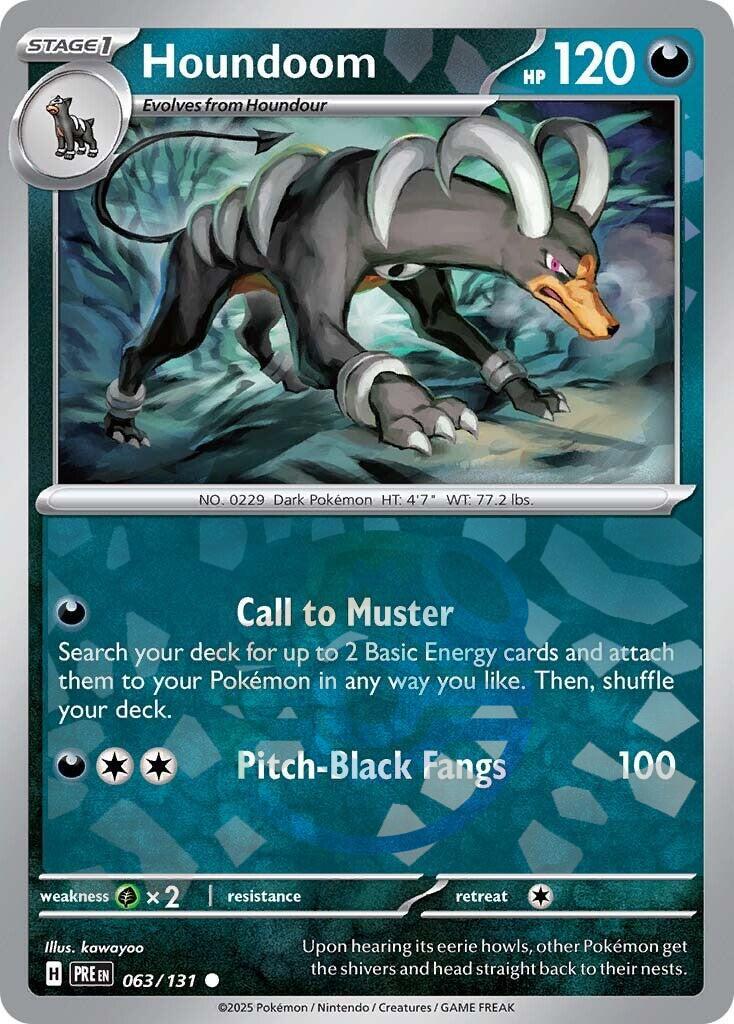 Houndoom (063/131) (Master Ball Pattern) [Scarlet & Violet: Prismatic Evolutions] | Exor Games Bridgewater