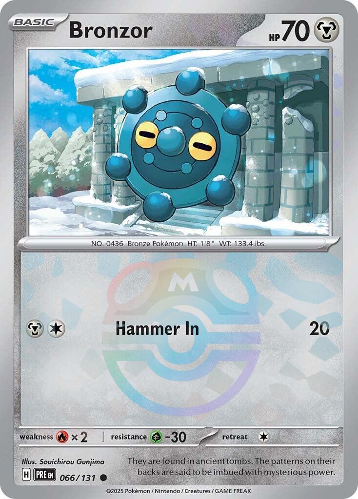Bronzor (066/131) (Master Ball Pattern) [Scarlet & Violet: Prismatic Evolutions] | Exor Games Bridgewater