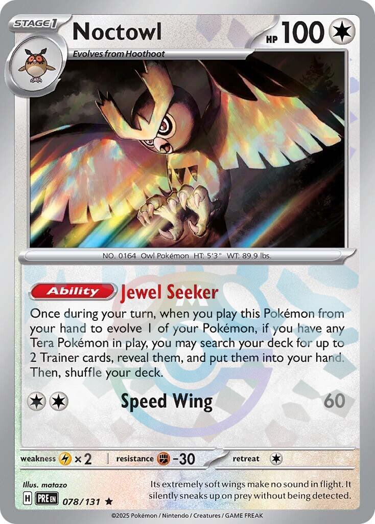 Noctowl (078/131) (Master Ball Pattern) [Scarlet & Violet: Prismatic Evolutions] | Exor Games Bridgewater