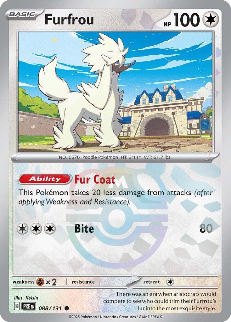 Furfrou (088/131) (Master Ball Pattern) [Scarlet & Violet: Prismatic Evolutions] | Exor Games Bridgewater