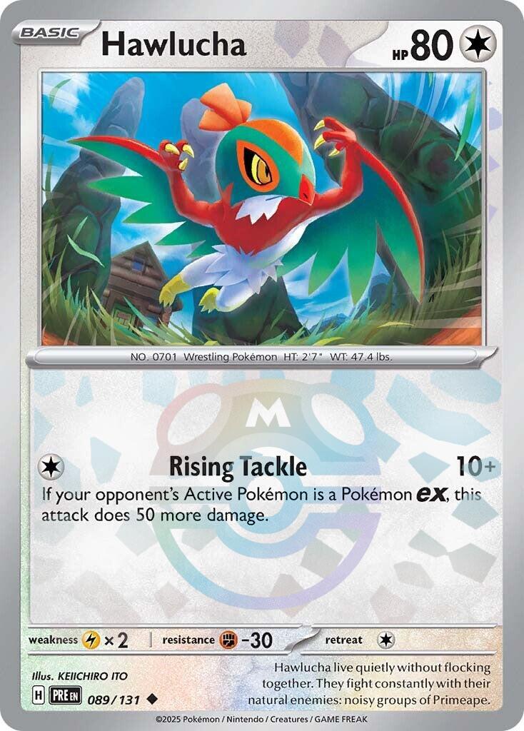 Hawlucha (089/131) (Master Ball Pattern) [Scarlet & Violet: Prismatic Evolutions] | Exor Games Bridgewater