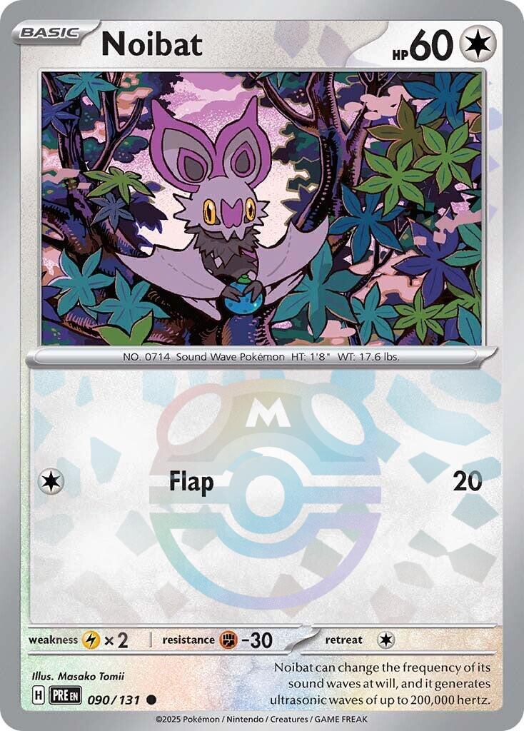 Noibat (090/131) (Master Ball Pattern) [Scarlet & Violet: Prismatic Evolutions] | Exor Games Bridgewater