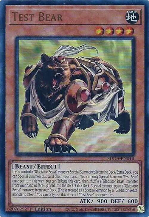 Test Bear [SUDA-EN018] Ultra Rare | Exor Games Bridgewater