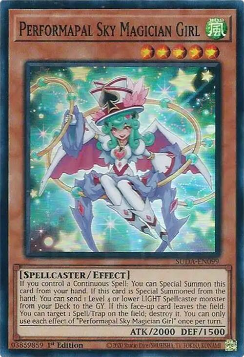 Performapal Sky Magician Girl [SUDA-EN099] Super Rare | Exor Games Bridgewater