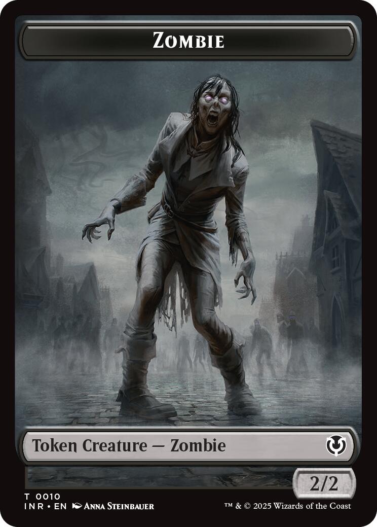 Zombie (0010) // Blood Double-Sided Token [Innistrad Remastered Tokens] | Exor Games Bridgewater