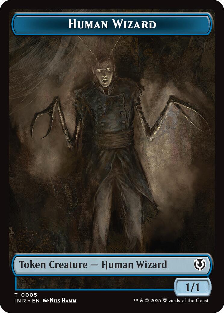 Human Wizard // Emblem - Jace, Unraveler of Secrets Double-Sided Token [Innistrad Remastered Tokens] | Exor Games Bridgewater