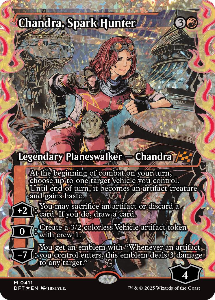 Chandra, Spark Hunter (Showcase Fracture Foil) (Japanese) [Aetherdrift] | Exor Games Bridgewater