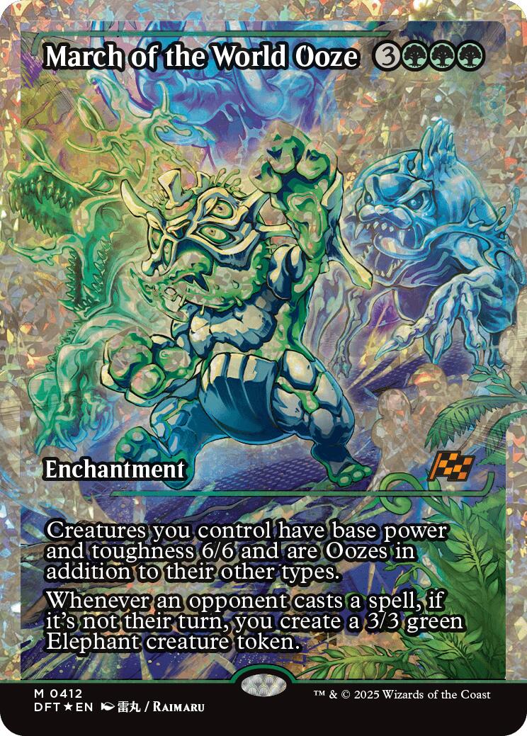 March of the World Ooze (Showcase Fracture Foil) (Japanese) [Aetherdrift] | Exor Games Bridgewater