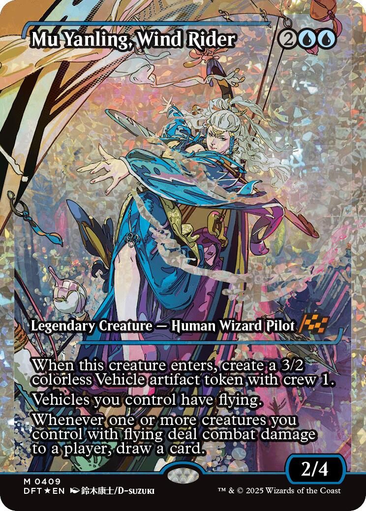 Mu Yanling, Wind Rider (Showcase Fracture Foil) (Japanese) [Aetherdrift] | Exor Games Bridgewater