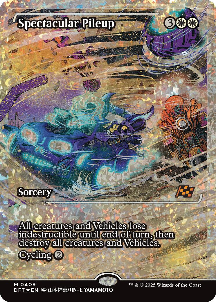 Spectacular Pileup (Showcase Fracture Foil) (Japanese) [Aetherdrift] | Exor Games Bridgewater