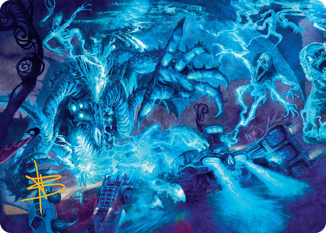 The Speed Demon Art Card (Gold-Stamped Signature) [Aetherdrift Art Series] | Exor Games Bridgewater