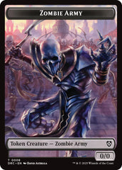 Zombie Army // Zombie Warrior Double-Sided Token [Aetherdrift Tokens] | Exor Games Bridgewater