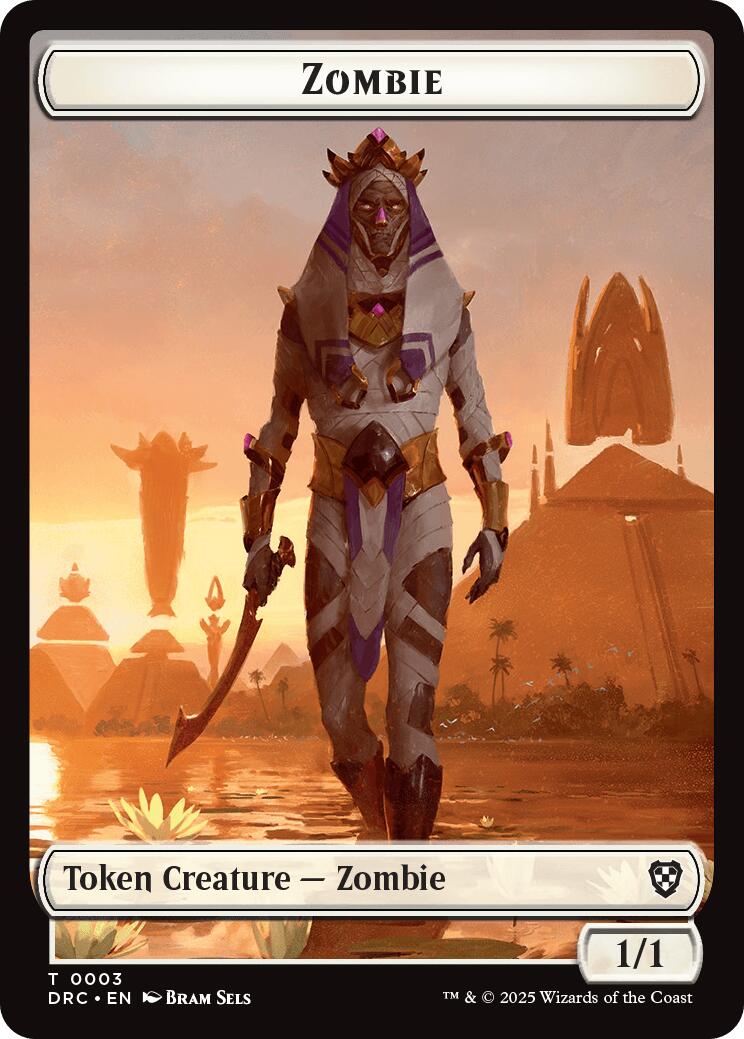 Angel of Sanctions // Zombie (0003) Double-Sided Token [Aetherdrift Tokens] | Exor Games Bridgewater
