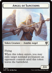 Angel of Sanctions // Zombie (0003) Double-Sided Token [Aetherdrift Tokens] | Exor Games Bridgewater