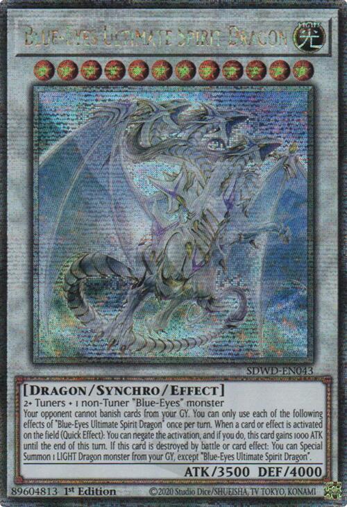 Blue-Eyes Ultimate Spirit Dragon (Quarter Century Secret Rare) [SDWD-EN043] Quarter Century Secret Rare | Exor Games Bridgewater