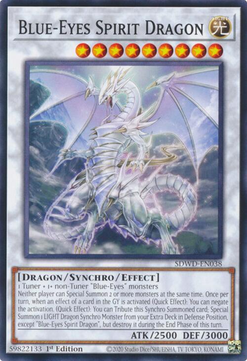 Blue-Eyes Spirit Dragon [SDWD-EN038] Common | Exor Games Bridgewater