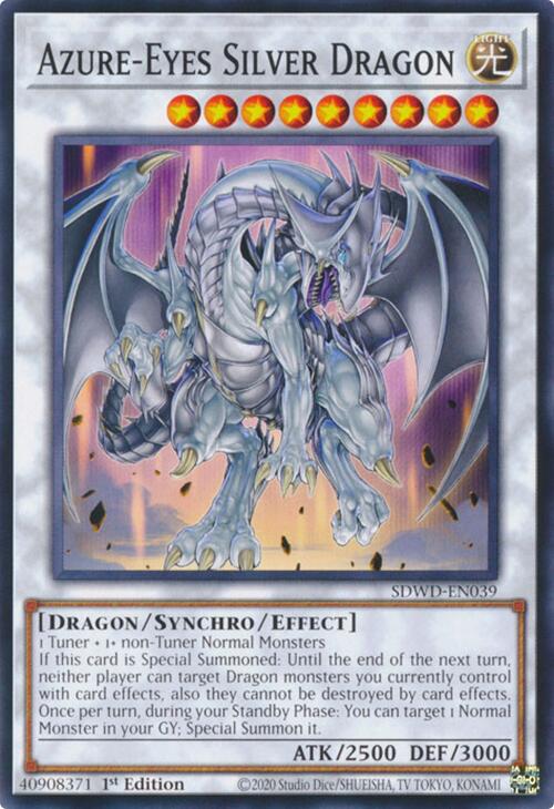 Azure-Eyes Silver Dragon [SDWD-EN039] Common | Exor Games Bridgewater