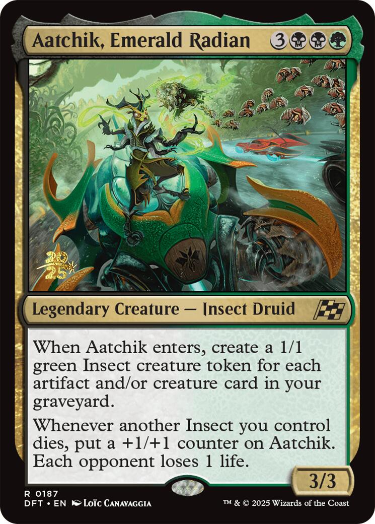 Aatchik, Emerald Radian [Aetherdrift Prerelease Promos] | Exor Games Bridgewater