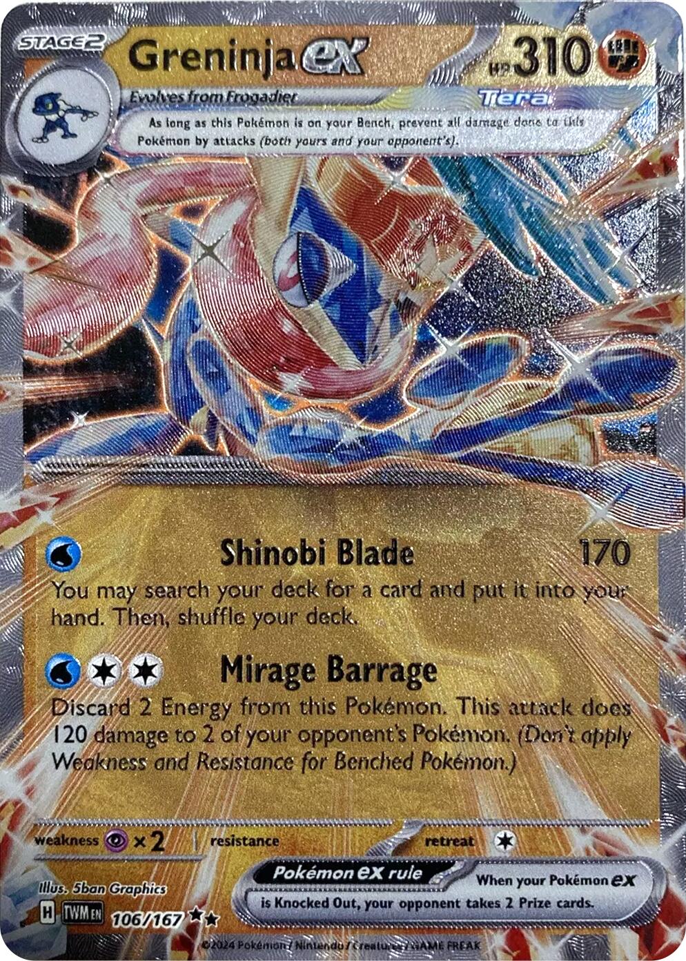 Greninja ex (106/167) (GameStop Metal Card) [Miscellaneous Cards] | Exor Games Bridgewater