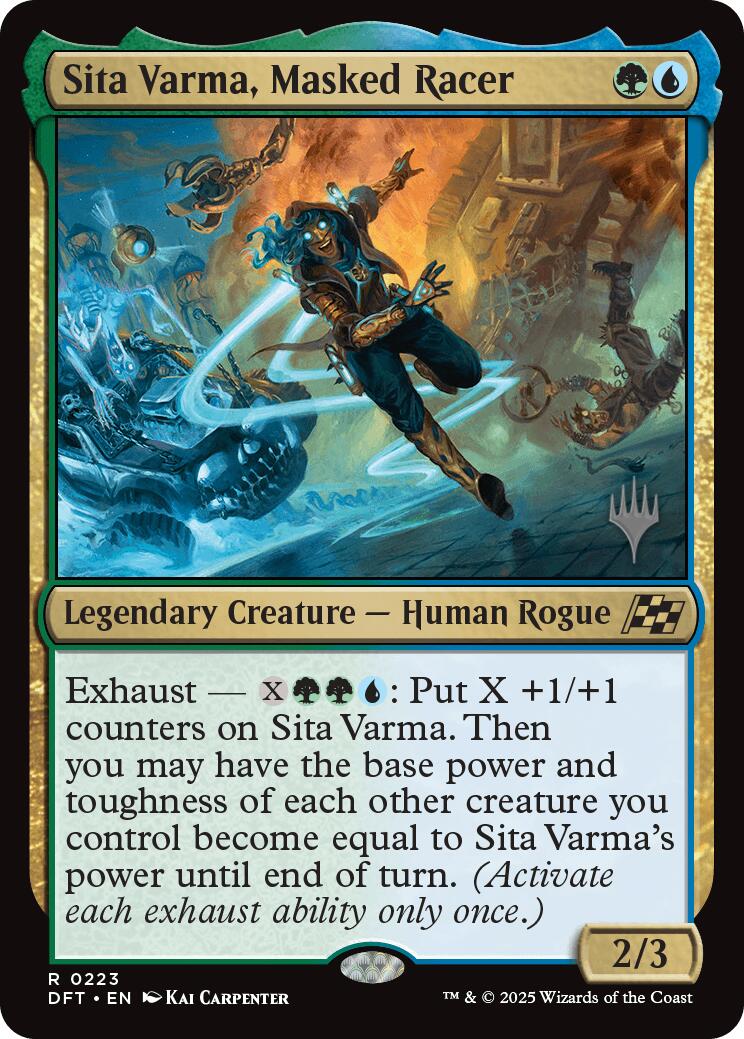 Sita Varma, Masked Racer (Promo Pack) [Aetherdrift Promos] | Exor Games Bridgewater