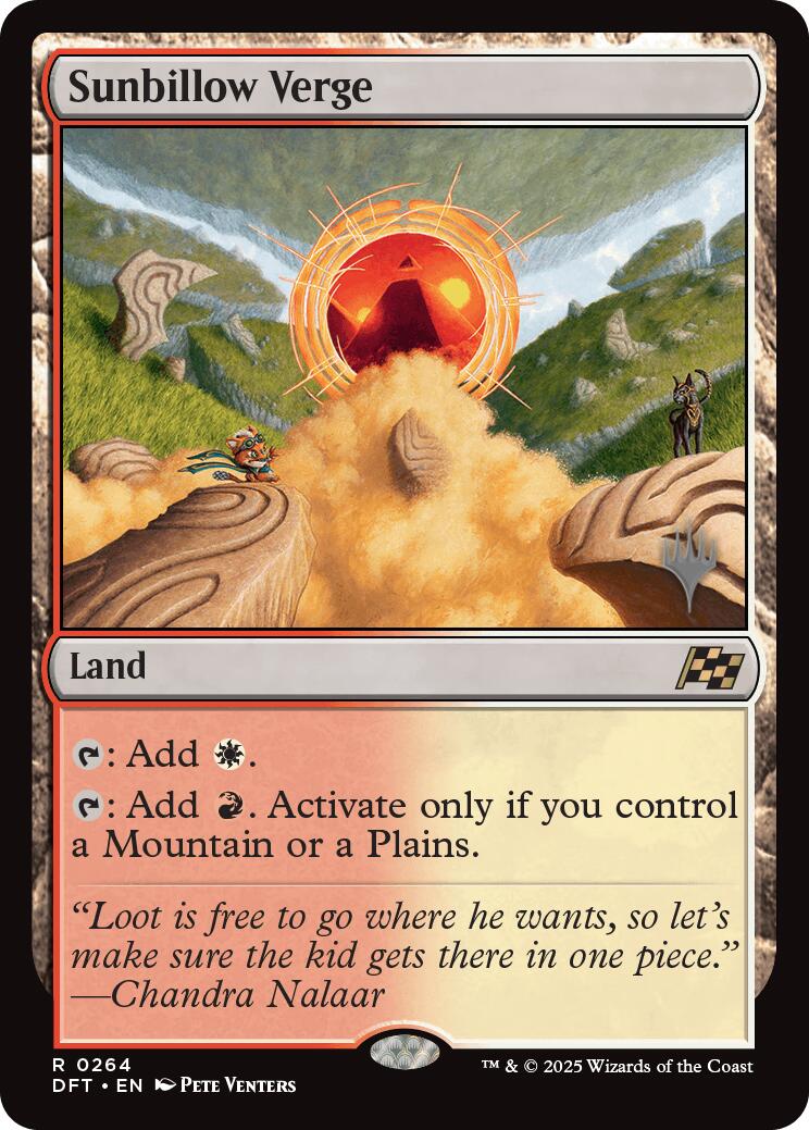 Sunbillow Verge (Promo Pack) [Aetherdrift Promos] | Exor Games Bridgewater