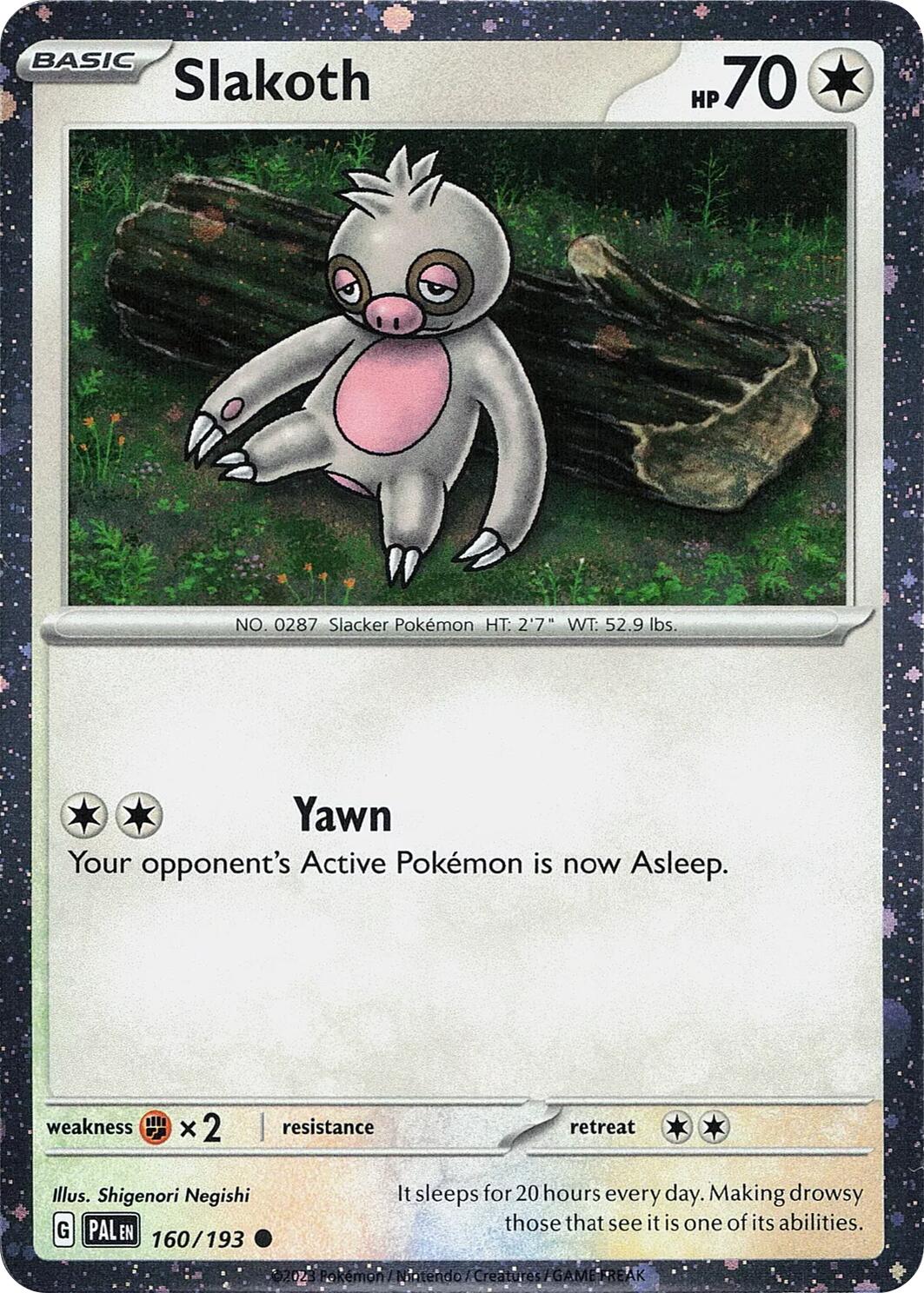 Slakoth (160/193) (Cosmos Holo) [Scarlet & Violet: Paldea Evolved] | Exor Games Bridgewater